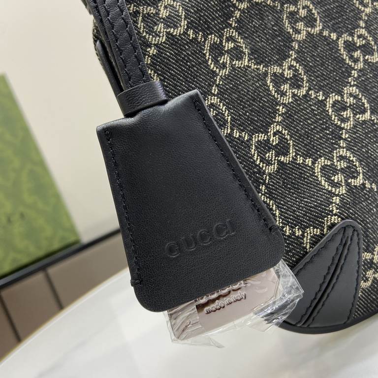 .   With full original green box packaging  Gucci Horsebit Slim Collection Small Denim Shoulder Backpack. Crafted from GG black denim, a new fabric from the Early Spring 2024 collection, this Gucci Horsebit Slim Series s