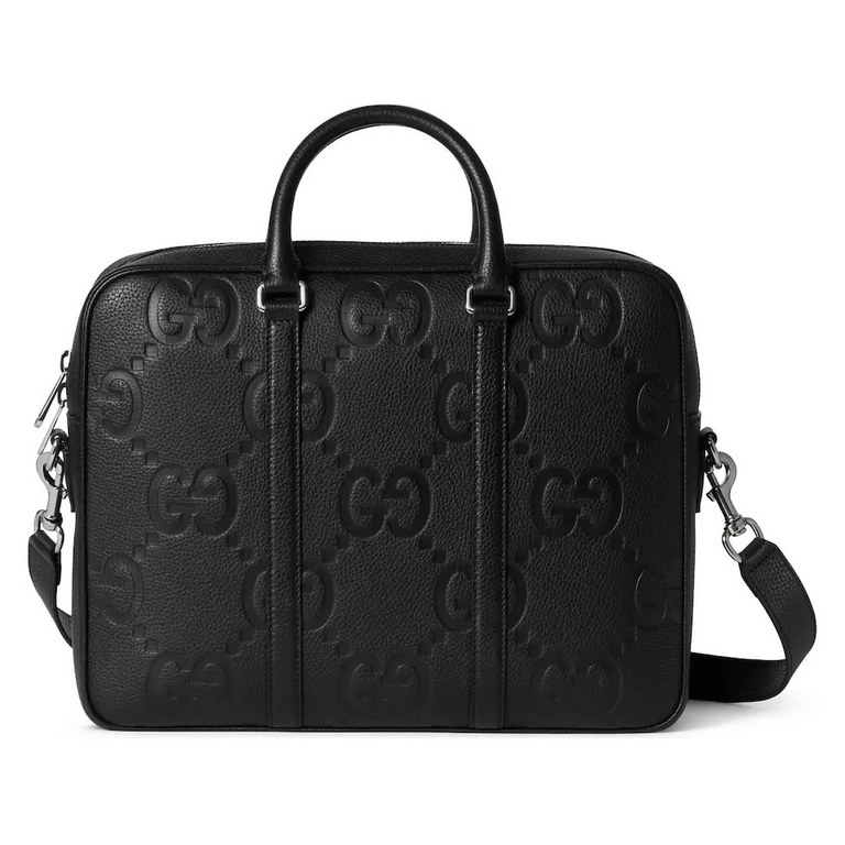 Super Double G BriefcaseModel No.792264 AABY0 1000The Super Double G continues to reinterpret the brand's logo in a larger version that makes a statement in the new collection. The iconic pattern is presented in black in