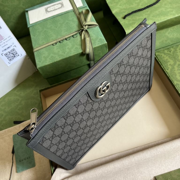 .  With a full set of original green box packaging Ophidia Series Clutch, the GG logo evolved from the Gucci diamond diamond lattice pattern that appeared in the 1930's and has since become the essence of Gucci's heritag