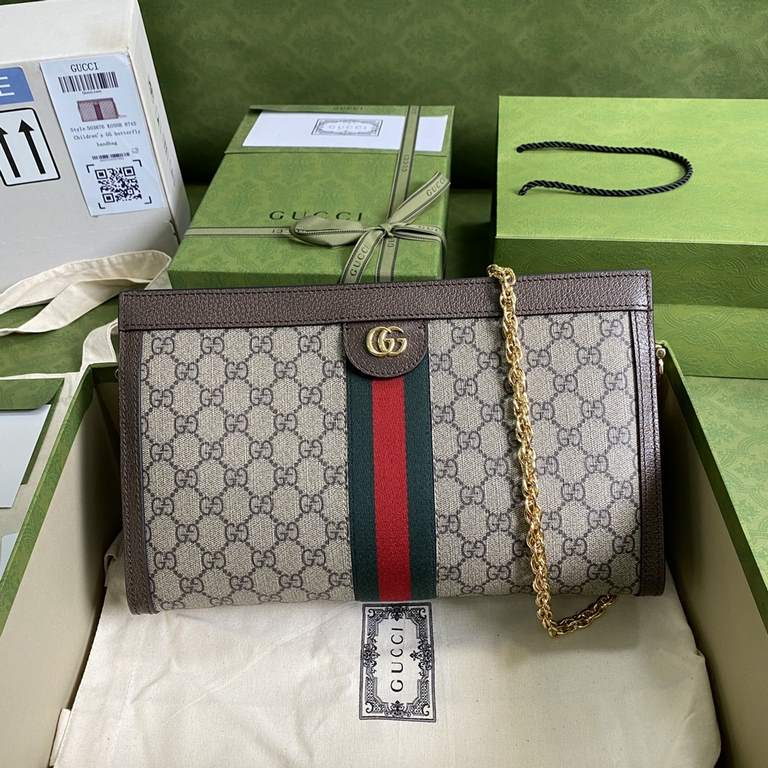 .   with a full set of original green packaging  G family new introduction immersed in retro sentiment Ophidia family ushered in a new member - medium tote bag square shape reminiscent of vintage design GG high-grade man