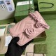 .   Comes with a full set of original green box packaging  GG  Marmont Chain Macaroon Collection Pink Mini Handbag with keychain can be used to attach this bag to another larger handbag. Featuring a rather structured sof