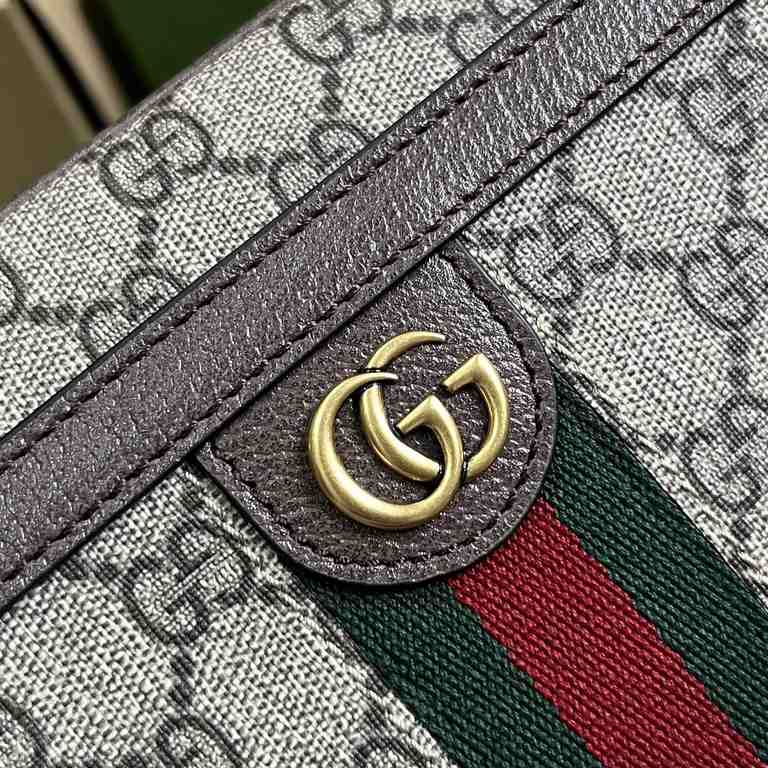 .   Packaged in the original green box   Ophidia GG Clutch Bag. The Ophidia collection blends the best of Gucci's heritage with modern design to create an eye-catching new piece. Crafted in brown and beige GG Supreme can