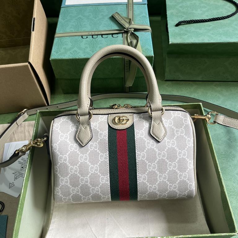 .   With a full set of original green box packaging  Ophidia Collection GG Mini Tote Bag. An iconic piece of the brand, GG Supreme canvas has become a signature fabric in the world of Gucci design. The fabric has been fe