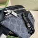 .   Comes with a full set of original green box packaging   GGG Large Fanny Pack. This large fanny pack is made of classic black and ebony GG Supreme canvas, echoing the timeless design of the new luggage collection. Thi