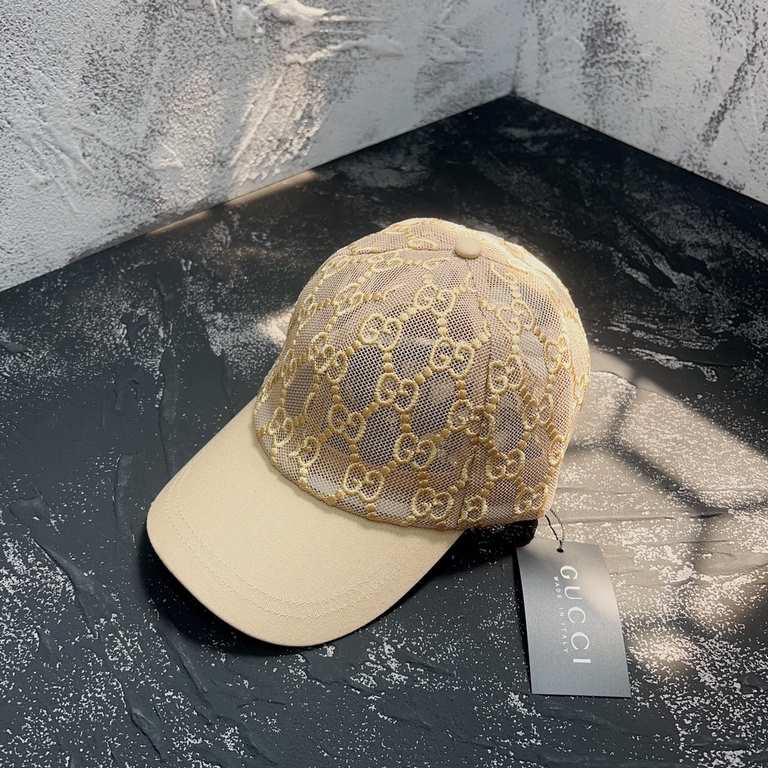 Gucci Gucci   Thin Lace Mesh Hollow Out Breathable Baseball Hat. Summer sunshade versatile duck tongue hat, men and women with