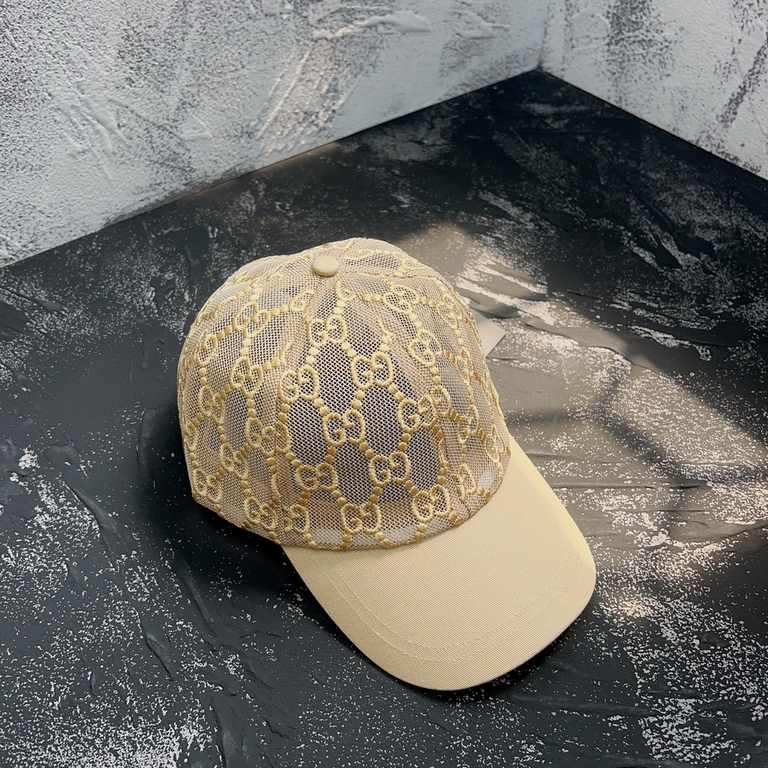 Gucci Gucci   Thin Lace Mesh Hollow Out Breathable Baseball Hat. Summer sunshade versatile duck tongue hat, men and women with