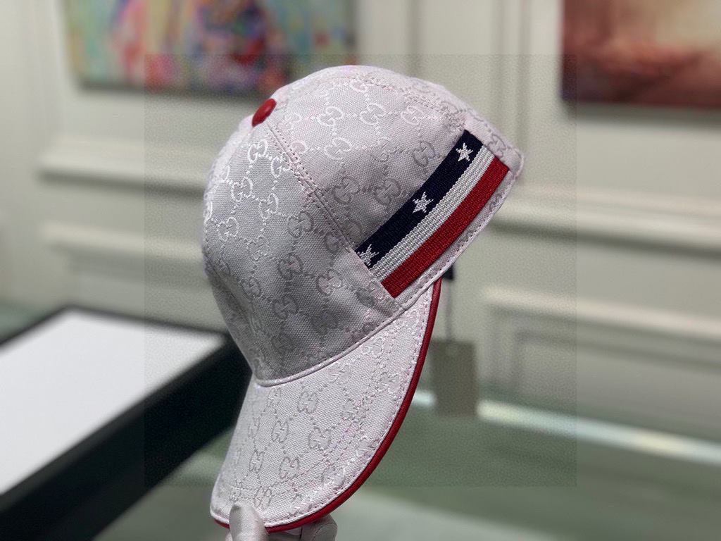 With box bag, Gucci (Gucci) classic original single baseball cap, five-star webbing, 11 open mold customized, the original canvas material   head cowhide, the generation of the purchase of popular, men and women can be u