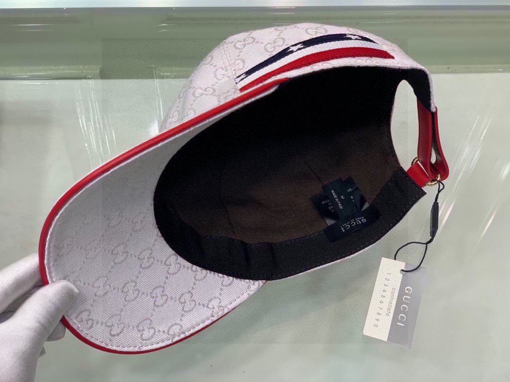 With box bag, Gucci (Gucci) classic original single baseball cap, five-star webbing, 11 open mold customized, the original canvas material   head cowhide, the generation of the purchase of popular, men and women can be u