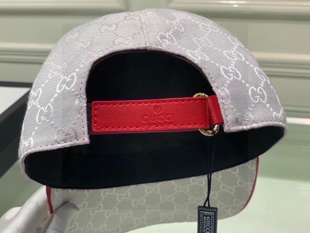 With box bag, Gucci (Gucci) classic original single baseball cap, five-star webbing, 11 open mold customized, the original canvas material   head cowhide, the generation of the purchase of popular, men and women can be u