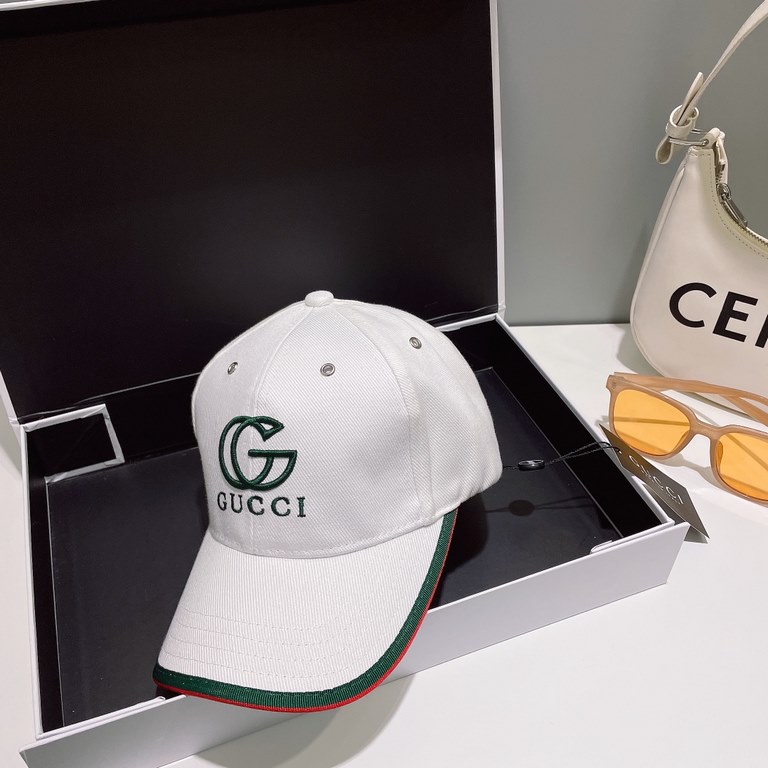 GUCCI Gucci] Official website synchronization on-line   Korean version of the new new   original quality fashion models   men and women universal baseball cap   senior embroidery logo high-end quality   counter rob goods