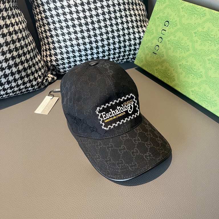 New ShipmentsNew model shipmentWith box bag, Gucci (Gucci) new original single baseball cap, heavy embroidery, 11 open mold customized, details comparable to the counter, the original canvas material   head layer cowhide