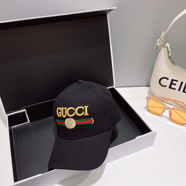 GUCCI Gucci] Official website synchronization on-line   Korean version of the new new   original quality fashion models   men and women universal baseball cap   high-level embroidery logo high-end quality   counter rob g