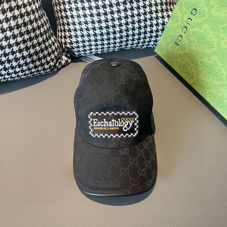 New ShipmentsNew model shipmentWith box bag, Gucci (Gucci) new original single baseball cap, heavy embroidery, 11 open mold customized, details comparable to the counter, the original canvas material   head layer cowhide