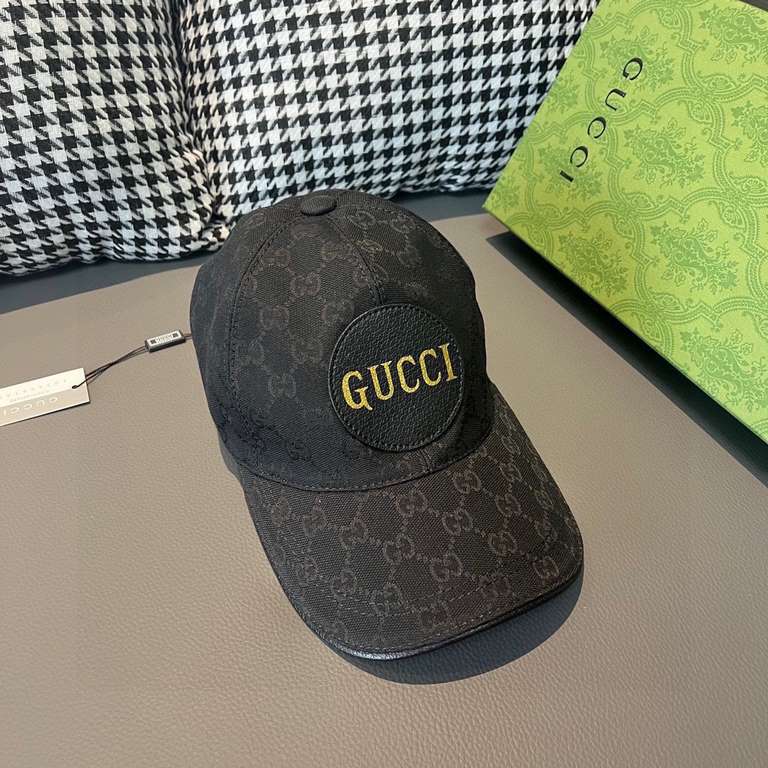 With packaging cloth bag, Gucci (Gucci) new original single baseball cap, Gucci hot stamping, the latest models of the counter, 11 open mold ordering, genuine open molding, the original canvas material   head layer cowhi