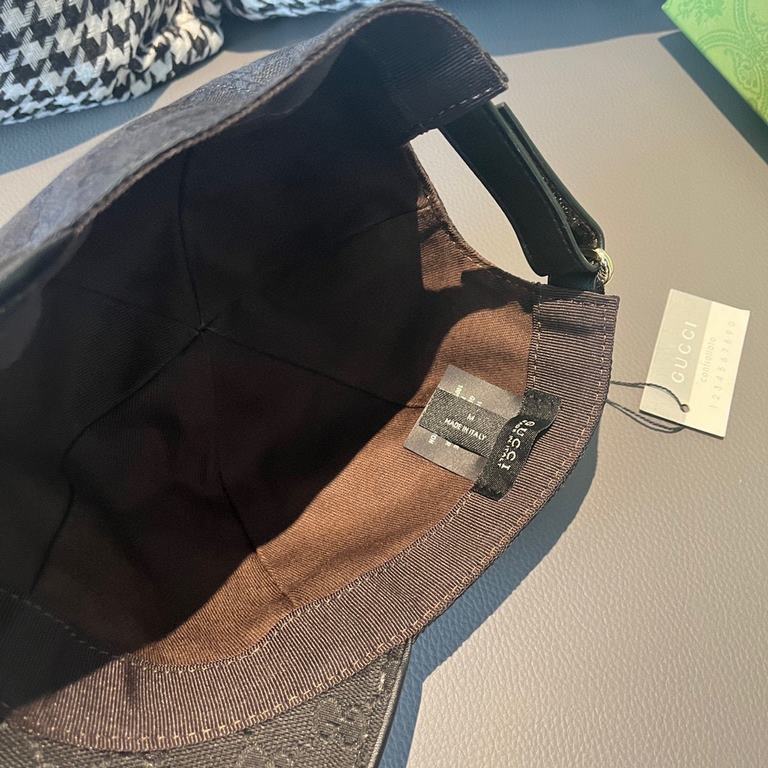 New ShipmentsNew model shipmentWith box bag, Gucci (Gucci) new original single baseball cap, heavy embroidery, 11 open mold customized, details comparable to the counter, the original canvas material   head layer cowhide