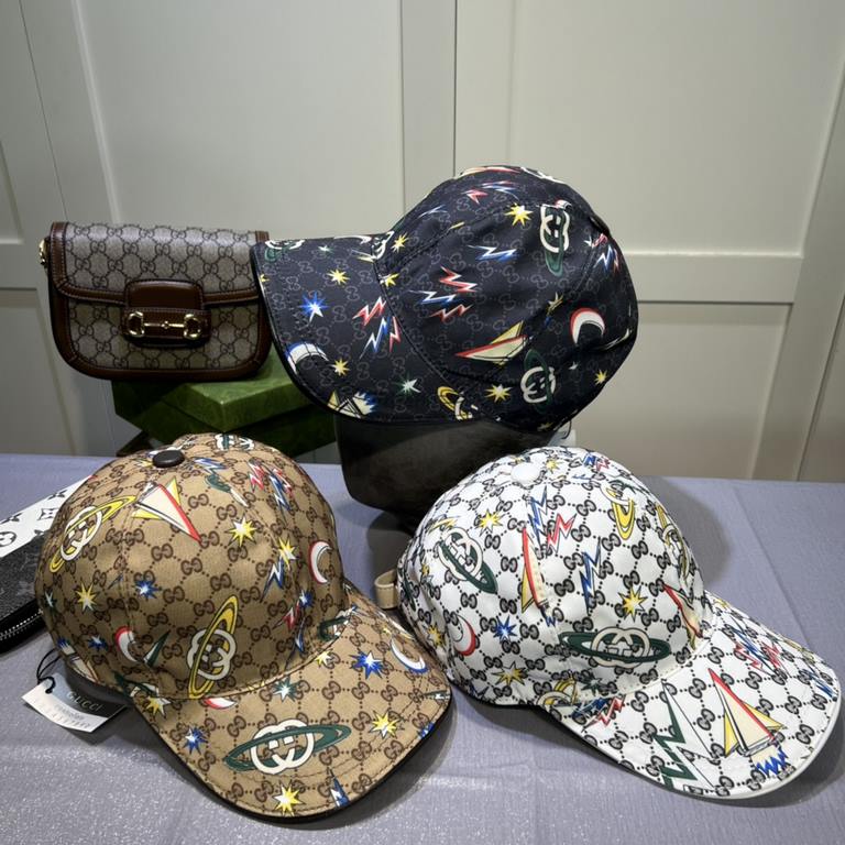 Wannabe classic model shipment!Gucci (Gucci) classic original single baseball cap     counter 11 open mold ordering, the highest version, the original canvas material   head layer cowhide, cotton lining, light and breath