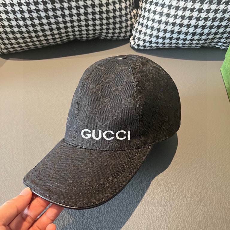 New model shipments!With box cloth bag, Gucci (Gucci) latest original single baseball cap, Gucci small embroidery, counter 11 open mold customized, the highest version, the original canvas material   head layer cowhide, 