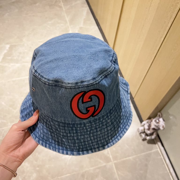 Special   with dust bag [GUCCI Gucci] 2024 new denim do old men and women models fisherman's hat, super good with the closed eyes into a