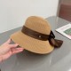 ￥Gucci Gucci Straw Hat, Celebrity Style Sun Hat, Satin Bow Flap, Head Circumference 57cm