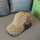 With box cloth bag, Gucci (Gucci) latest original single baseball cap, double G webbing. Counter 11 open mold customized, the highest version, the original canvas material   head cowhide, lightweight and breathable! In-k