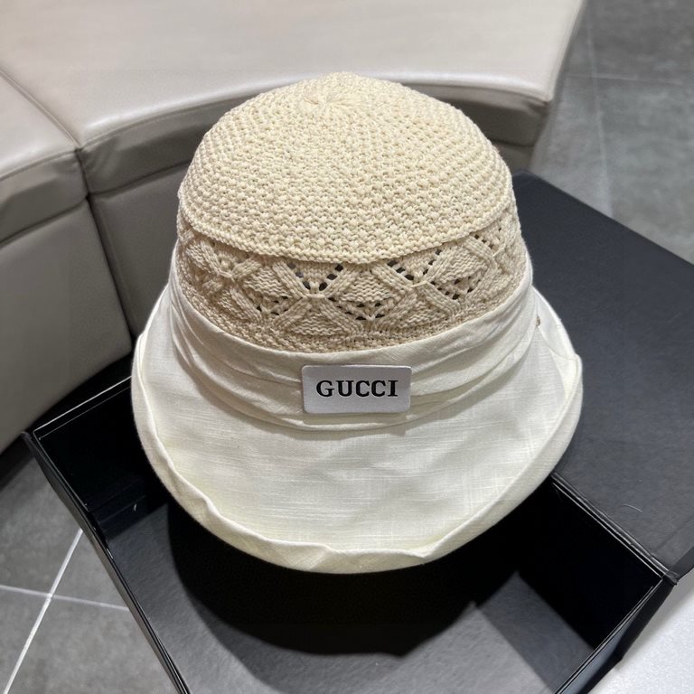 Gucci Gucci Straw Hat, 2023 New Rolled Bowler Hat Foldable, Head Circumference 57cm