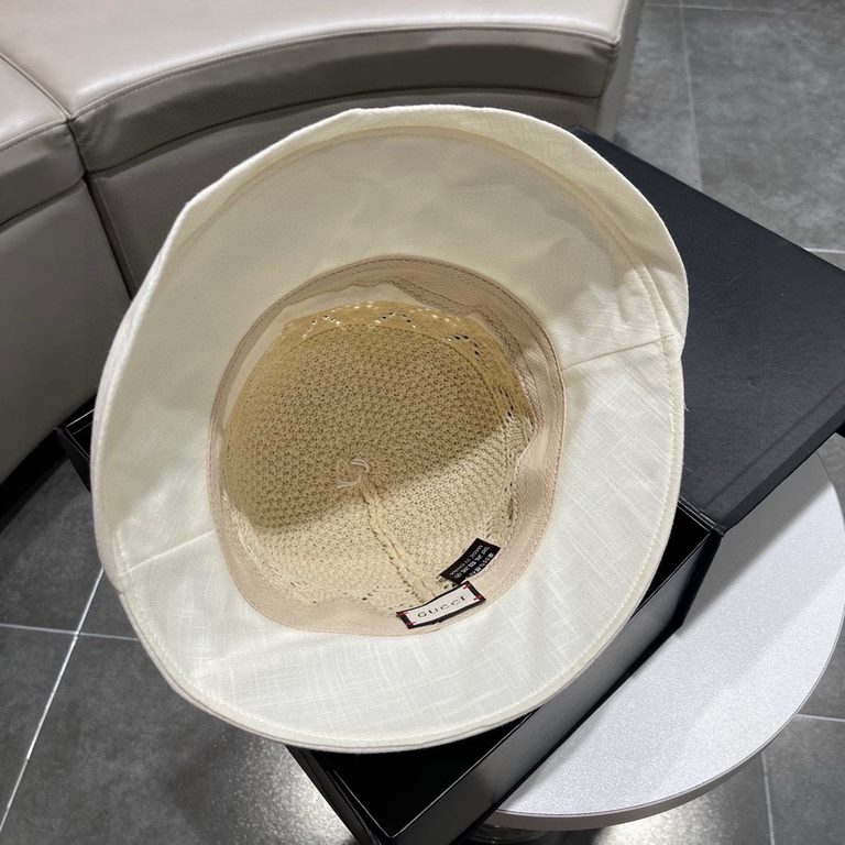 Gucci Gucci Straw Hat, 2023 New Rolled Bowler Hat Foldable, Head Circumference 57cm