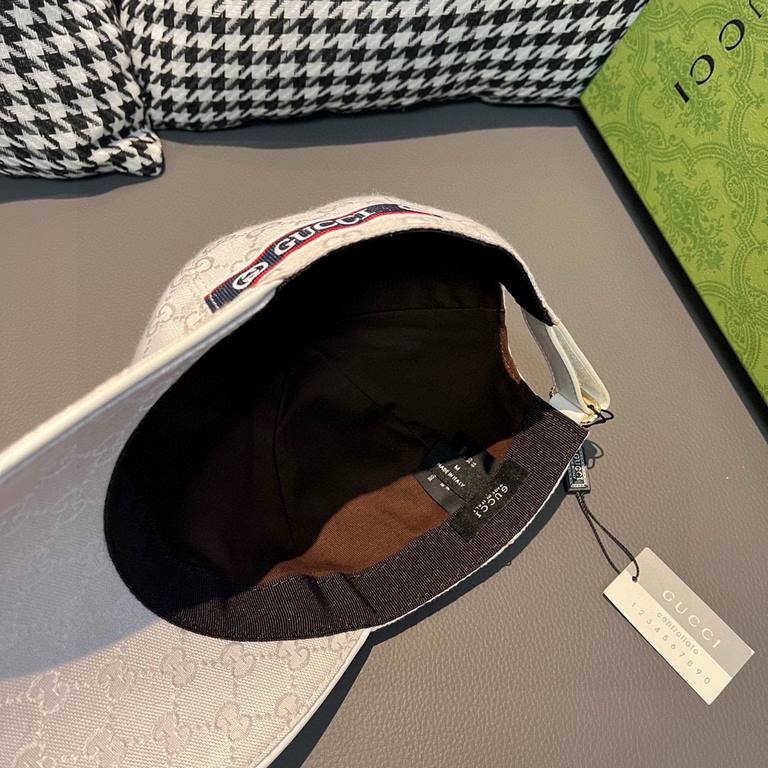 With box bag, Gucci (Gucci) spring and summer new original single baseball cap, logo webbing, 11 open mold customized, original canvas material   head layer cowhide, the generation of the purchase of popular, men and wom