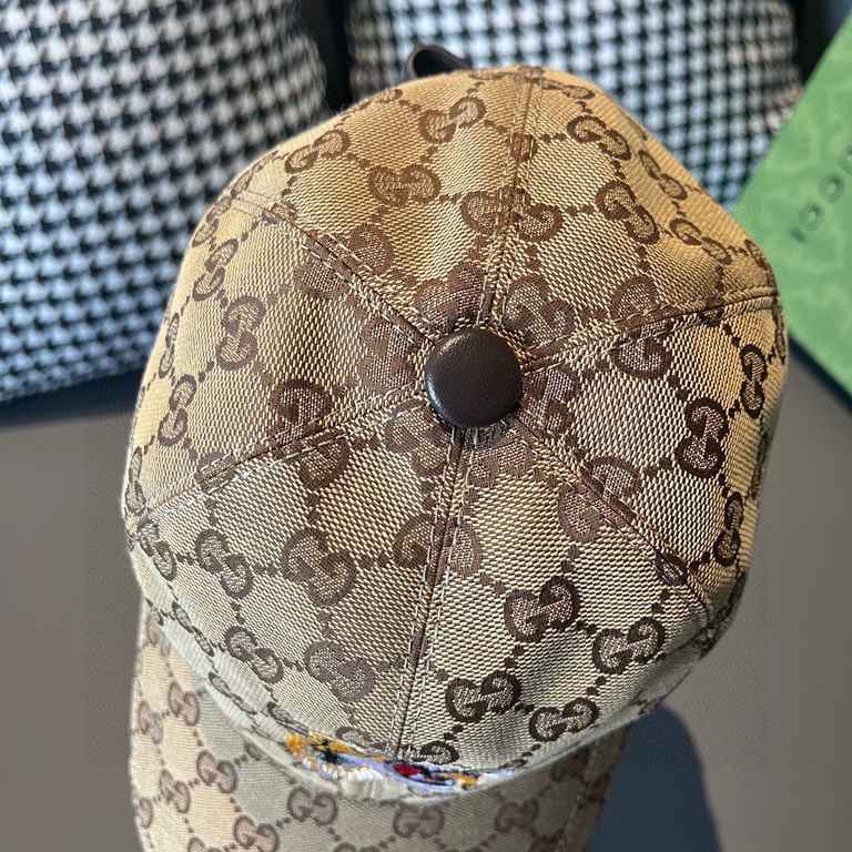 With box bag, Gucci (Gucci) new original single baseball cap, tiger head embroidery, 11 open mold customized, heavy embroidery, details comparable to the counter, the original canvas material   head cowhide, the quality 