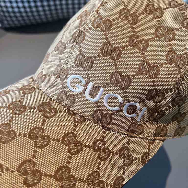 New!New model shipment!With box cloth bag, Gucci (Gucci) latest original single baseball cap, Gucci small embroidery, counter 11 open mold customized, the highest version, the original canvas material   head layer cowhid