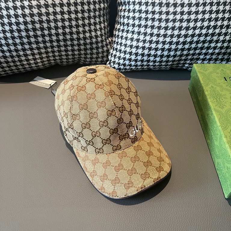 New!New model shipment!With box cloth bag, Gucci (Gucci) latest original single baseball cap, Gucci small embroidery, counter 11 open mold customized, the highest version, the original canvas material   head layer cowhid