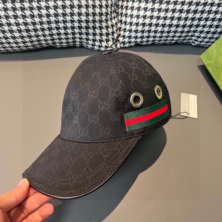 With box bag, Gucci (Gucci) classic original single baseball cap, steel buckle models, 11 open mold customized, the original canvas material   head layer cowhide, full of British, the quality is superb! Cotton lining, ba