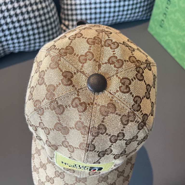 Gucci.With box cloth bag, Gucci (Gucci) new original single baseball cap, north face embroidery! Counter 11, imported canvas   head cowhide, generation purchase popular, men and women can be used with models, the quality