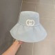 Gucci Gucci new ruffled fisherman's hat, visor fabric hat, head circumference 57cm