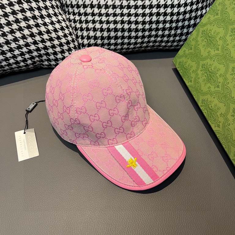 .With box cloth bag, Gucci (Gucci) latest original single baseball cap, bee webbing. Counter 11 open mold customized, the highest version, the original canvas material   head layer cowhide, lightweight and breathable! In