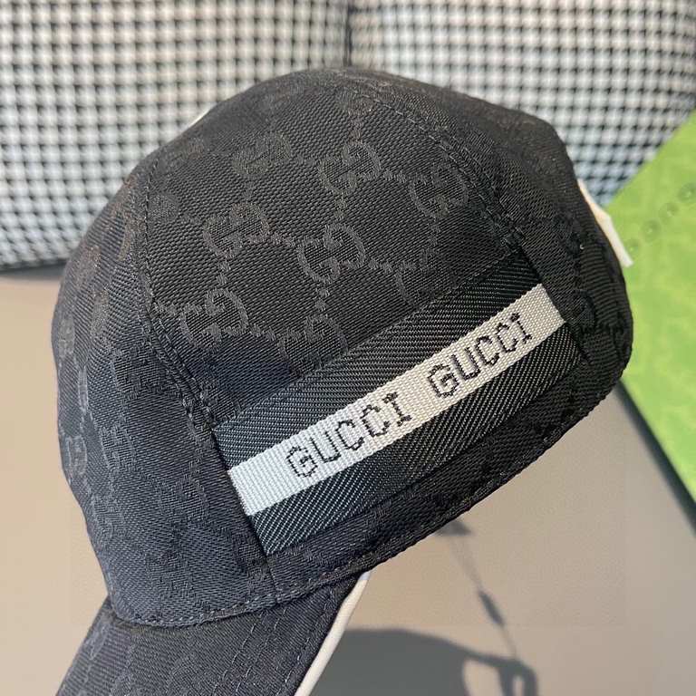 With box bag, Gucci (Gucci) classic original single baseball cap, logo webbing counter 11 open mold customized, the highest version, the original canvas material   head cowhide, cotton lining, lightweight and breathable!