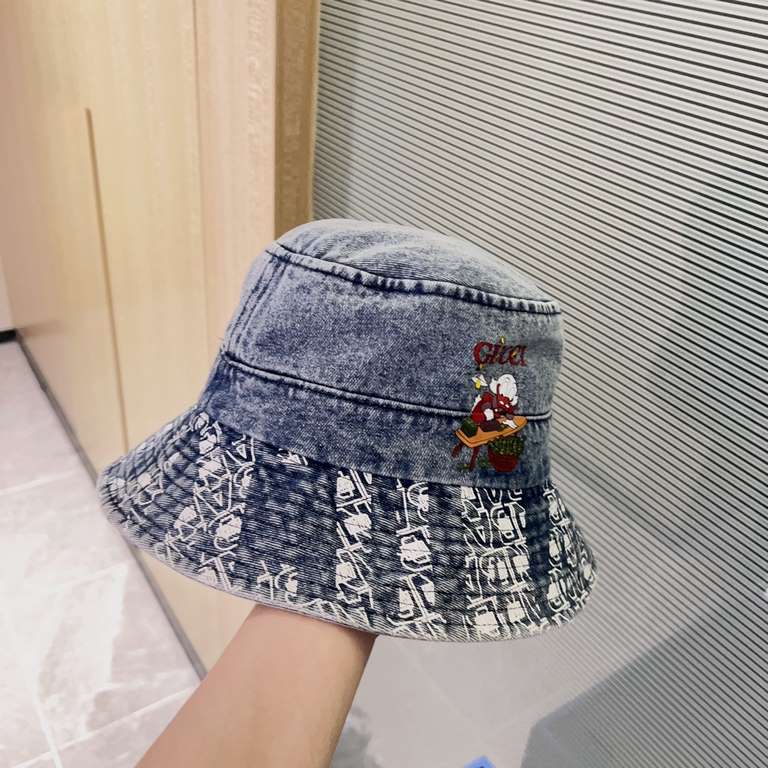 with dust bag [GUCCI Gucci] 2023 new cowboy hipster pattern model fisherman hat, out of the street essential super good with, hurry to get!