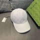 With box cloth bag, Gucci (Gucci) classic original single baseball cap, small double G cowhide splicing, 11 open mold ordering, superb quality! Brim head layer cowhide embossing, excellent quality! Base head circumferenc