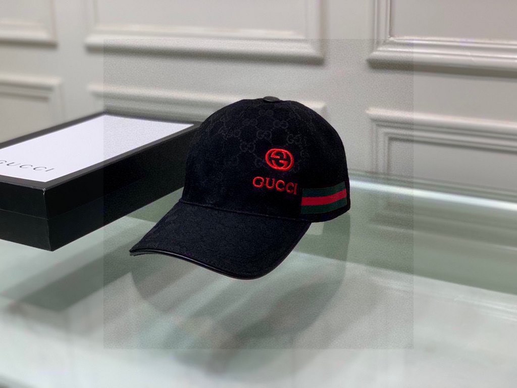 Wannabe classic model shipment!With box cloth bag, Gucci (Gucci) classic original single baseball cap    gucci small embroidery, counter 11 open mold customized, the highest version, the original canvas material   head l