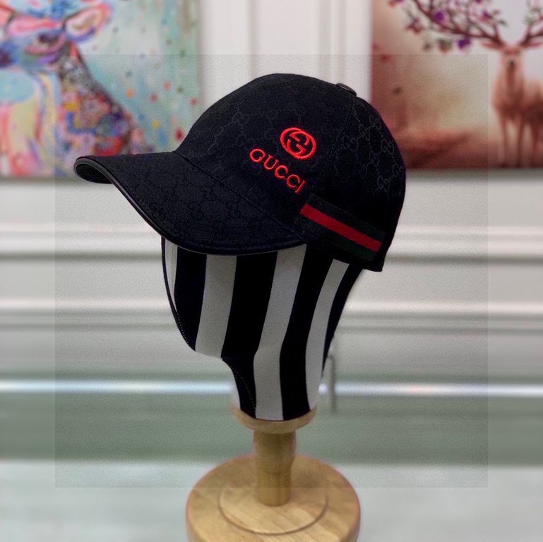 Wannabe classic model shipment!With box cloth bag, Gucci (Gucci) classic original single baseball cap    gucci small embroidery, counter 11 open mold customized, the highest version, the original canvas material   head l