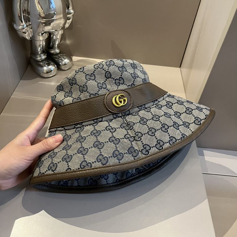 ￥Gucci Gucci Classic Model Old Flower Fisherman's Hat, Unisex, Head Circumference 57cm