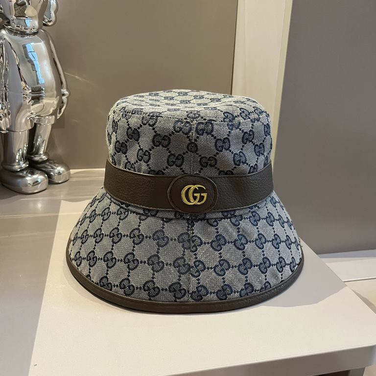 ￥Gucci Gucci Classic Model Old Flower Fisherman's Hat, Unisex, Head Circumference 57cm