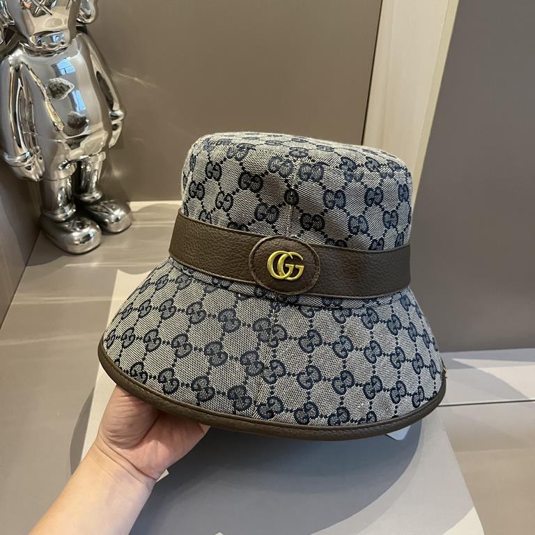 ￥Gucci Gucci Classic Model Old Flower Fisherman's Hat, Unisex, Head Circumference 57cm