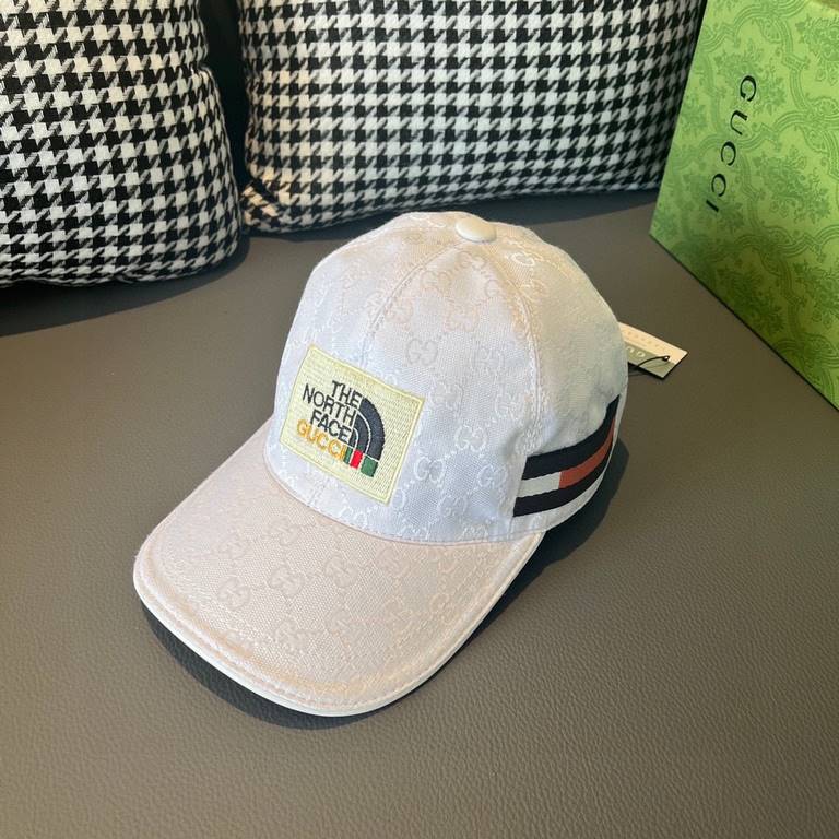 Gucci.With box cloth bag, Gucci (Gucci) new original single baseball cap, north face embroidery! Counter 11, imported canvas   head cowhide, generation purchase popular, men and women can be used with models, the quality