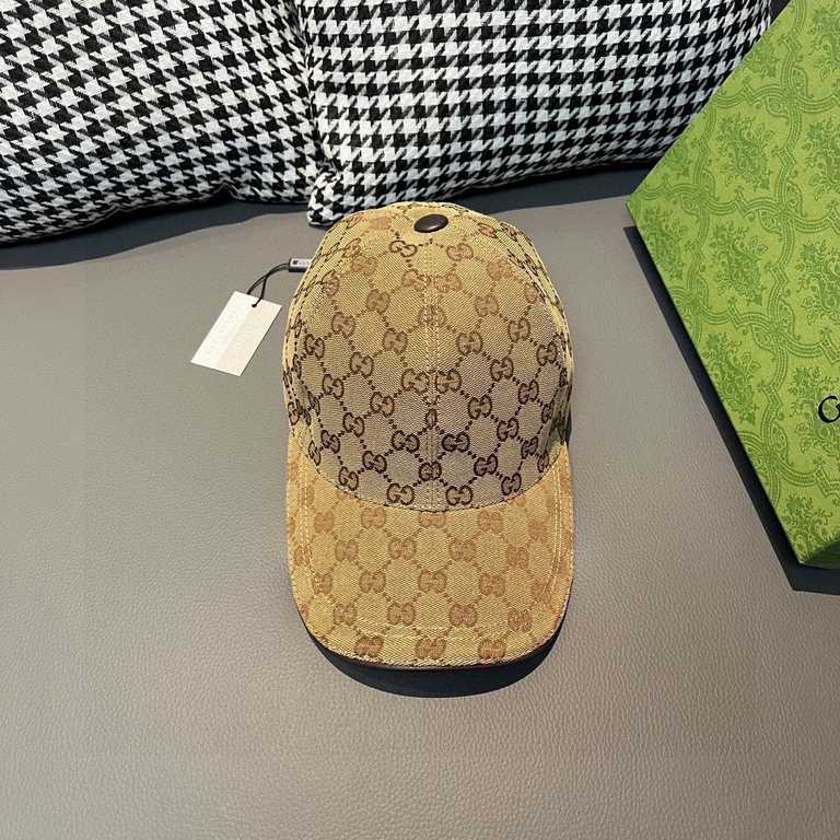 Wannabe classic model shipment!With box cloth bag, Gucci (Gucci) classic original single baseball cap     counter 11 open mold customized, the highest version, the original canvas material   head layer cowhide, light and