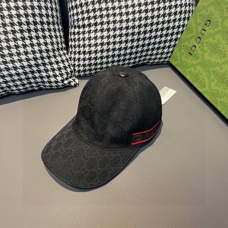 With box bag, Gucci (Gucci) spring and summer new original single baseball cap, logo webbing, 11 open mold customized, original canvas material   head layer cowhide, the generation of the purchase of popular, men and wom