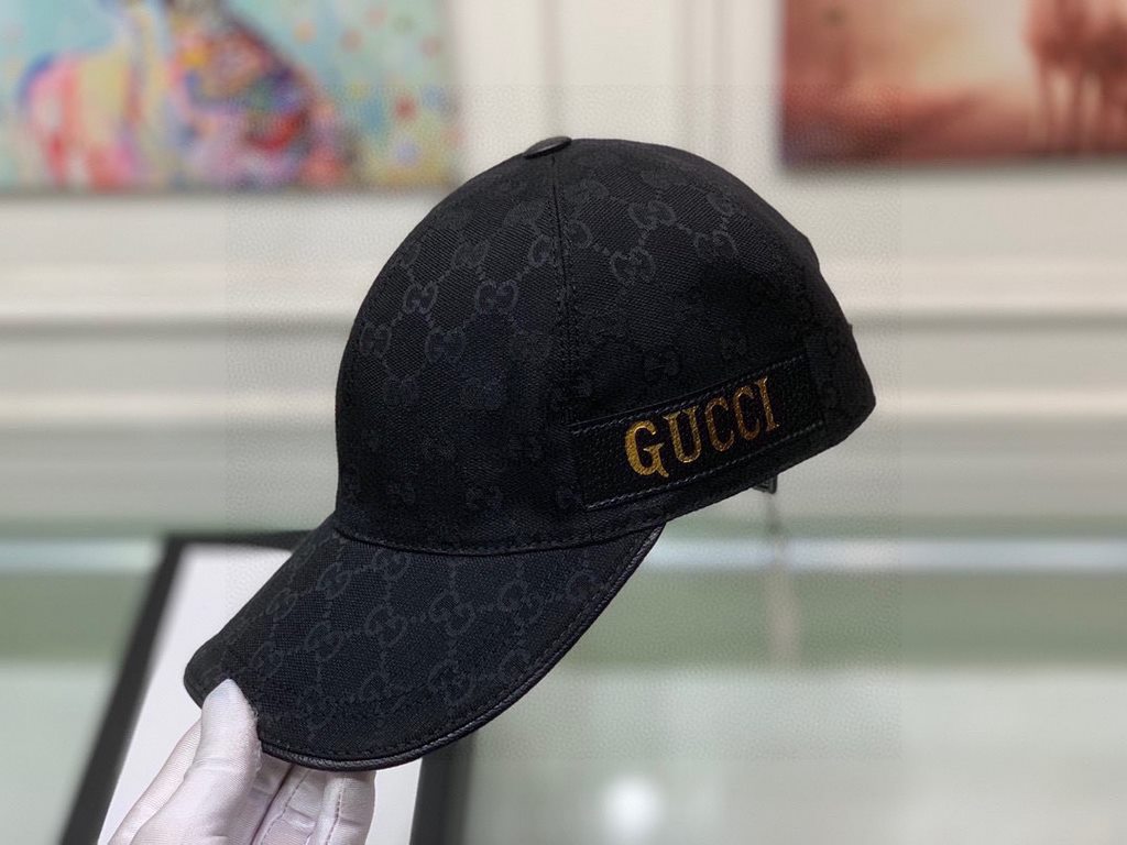 New models arrived!With packaging cloth bag, Gucci (Gucci) new original single baseball cap, hot gold webbing, counter the latest models, 11 open mold customized, genuine open mold, original canvas material   head layer 