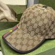 Gucci (Gucci) classic original single baseball cap     counter 11 open mold customized, the highest version, the original canvas material   head layer cowhide, cotton lining, light and breathable! In-kind shooting, four 