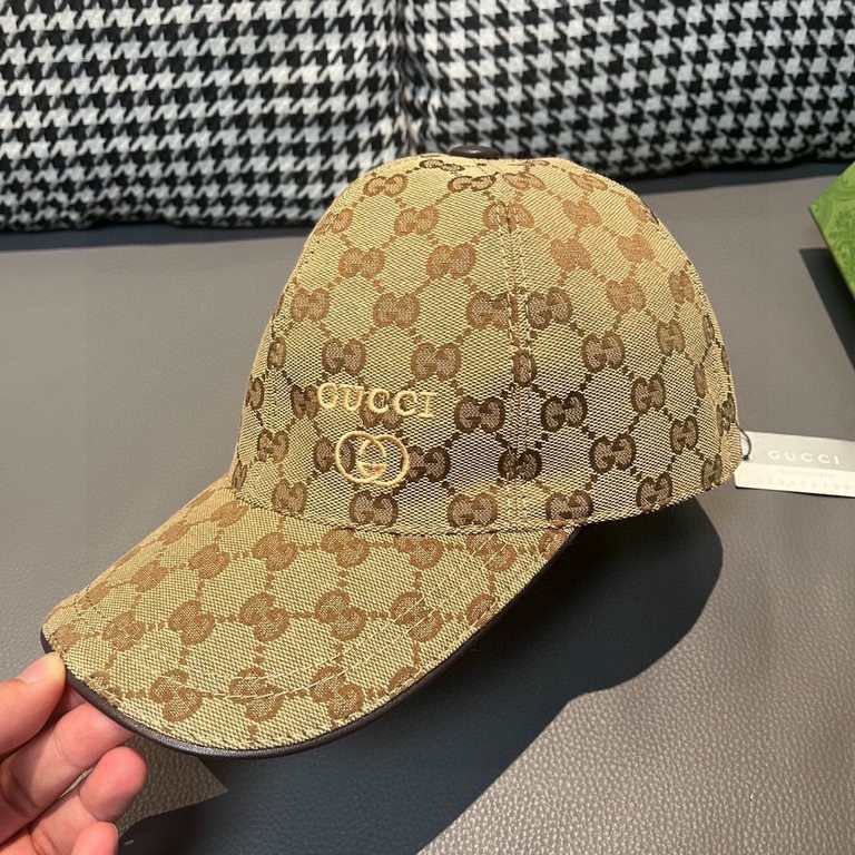 Wannabe classic model shipment!With box cloth bag, Gucci (Gucci) classic original single baseball cap     gold small embroidery, counter 11 open mold customized, the highest version, the original canvas material   head l