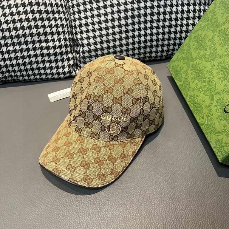 Wannabe classic model shipment!With box cloth bag, Gucci (Gucci) classic original single baseball cap     gold small embroidery, counter 11 open mold customized, the highest version, the original canvas material   head l