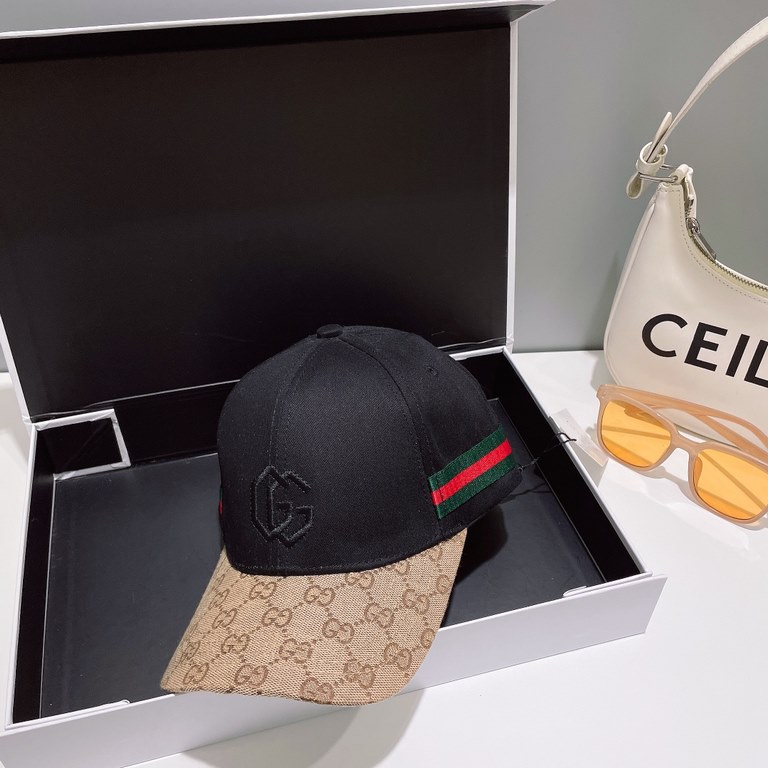 GUCCI Gucci] 2 official website synchronization on-line   Korean version of the new new   original quality fashion models   men and women universal baseball cap   advanced jacquard 4D geological fabrics high-end quality 